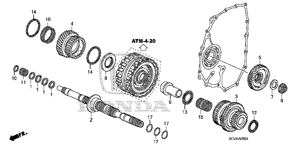 90417-RCT-000 - WASHER, THRUST (41X68X4.525)