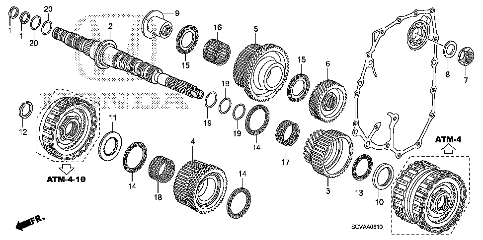 23411-RZH-000 - GEAR, SECONDARY SHAFT LOW