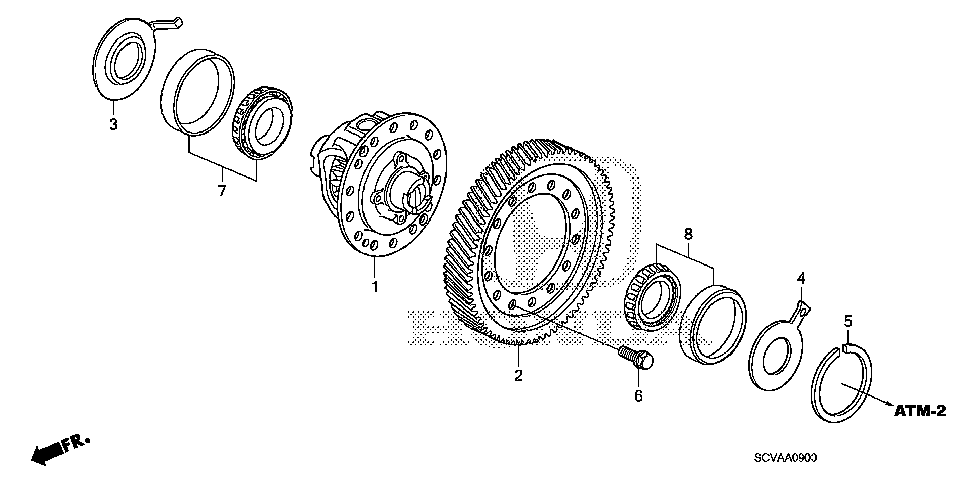 41100-RZJ-003 - DIFFERENTIAL ASSY.
