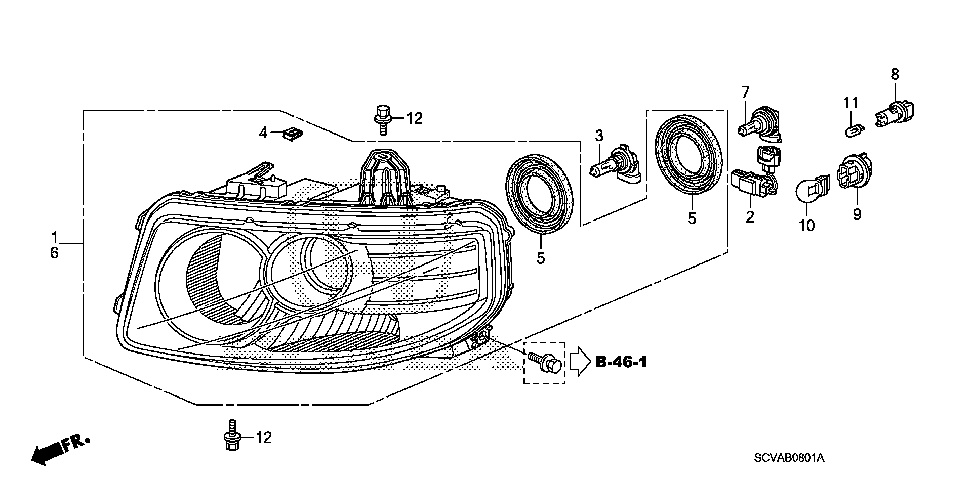 34908-SB6-671 - BULB (12V 3CP) (KOITO)