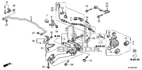 2011 element LX(2WD) 5 DOOR 5AT REAR LOWER ARM diagram 2011 element LX(2WD) 5 DOOR 5AT REAR LOWER ARM diagram