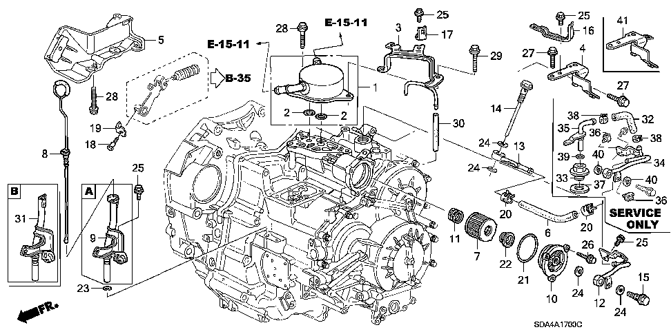 19435-P8E-A01 - O-RING, WARMER (ATF)