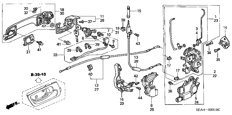 72115-SDA-A11 - ACTUATOR ASSY., DOOR LOCK