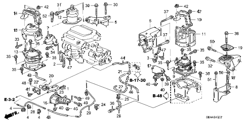 Honda online store : 2007 accord engine mounts (v6) (at) parts honda v6 engine diagram 