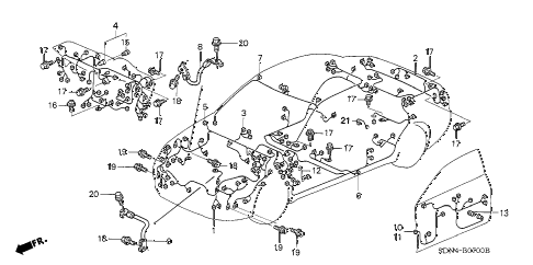 Honda online store : 2003 accord wire harness parts