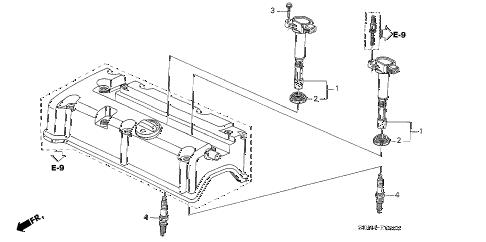 Honda online store : 2005 accord ignition coil (l4) parts