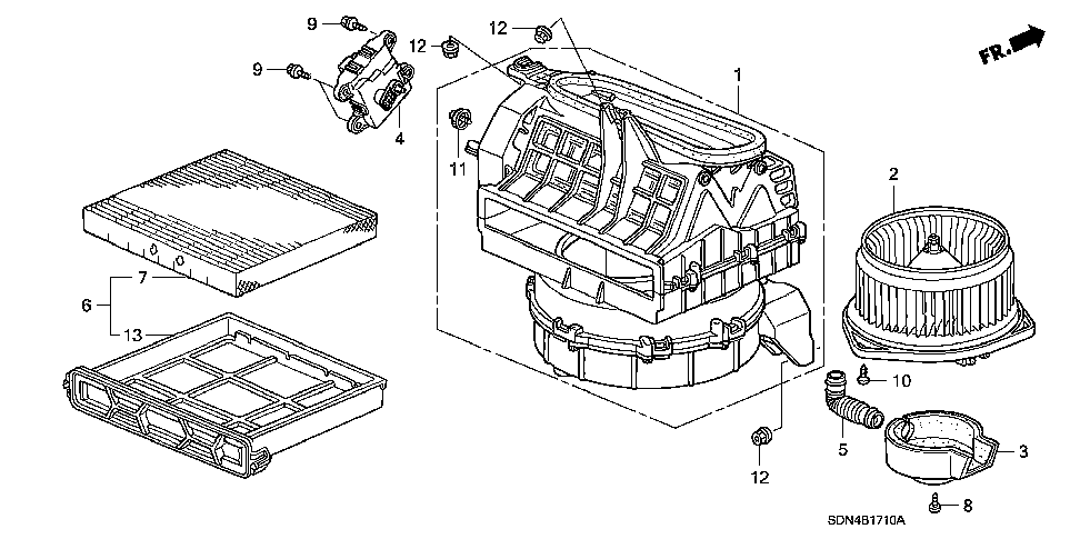 79311-SDN-A01 - COVER, MOTOR