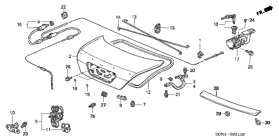 74872-SDN-A00 - SPRING, L. TRUNK OPENER