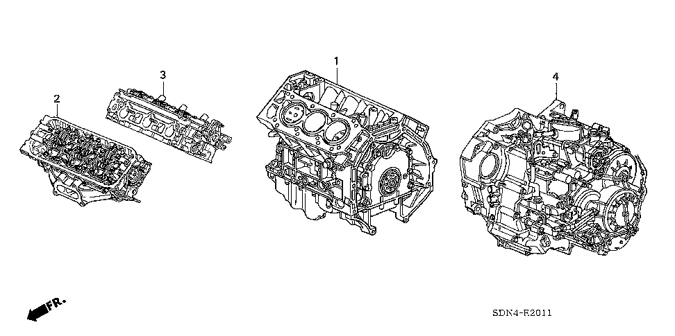 10005-RCA-A00 - ENGINE SUB-ASSY., RR. CYLINDERHEAD