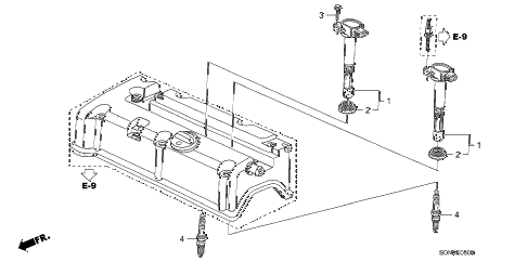 Honda online store : 2007 accord ignition coil (l4) parts
