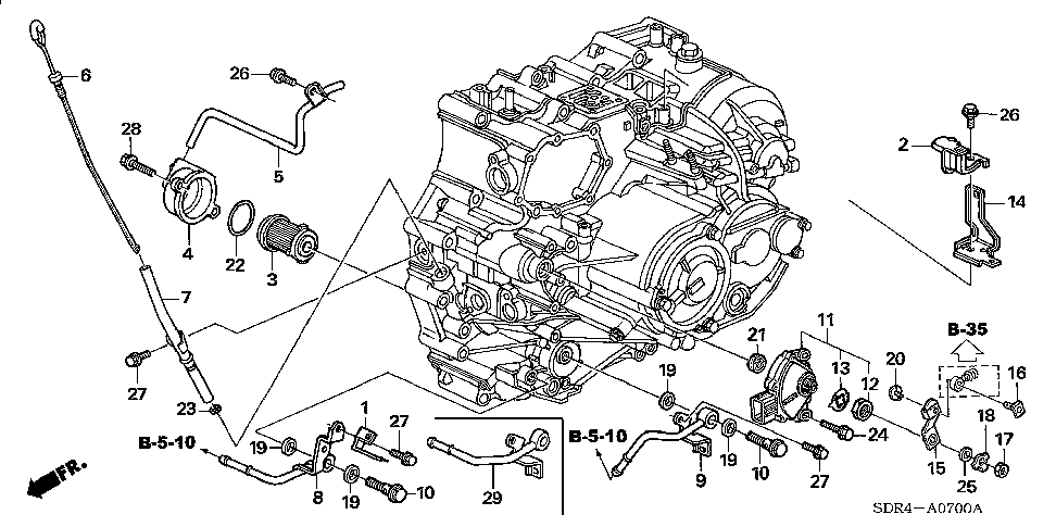 32743-RCJ-A00 - STAY C, ENGINE HARNESS