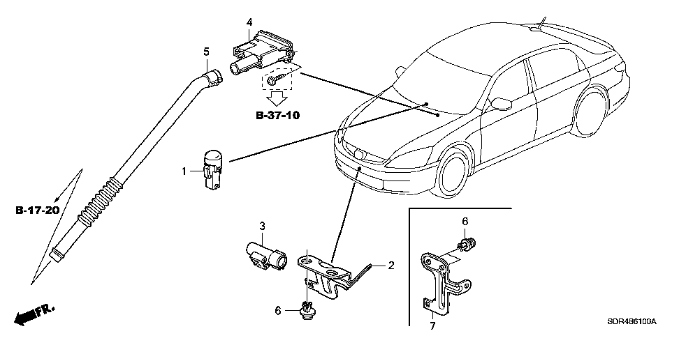 80521-SDR-A00 - BRACKET, AMBIENT SENSOR