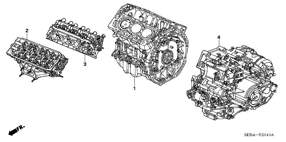 10004-RCJ-A00 - ENGINE SUB-ASSY., FR. CYLINDERHEAD