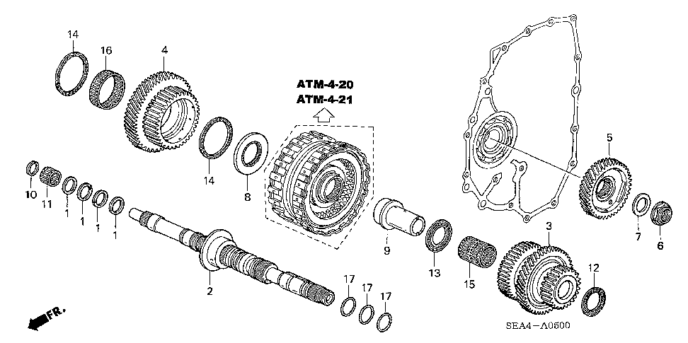 23481-RCL-A00 - GEAR, MAINSHAFT FIFTH