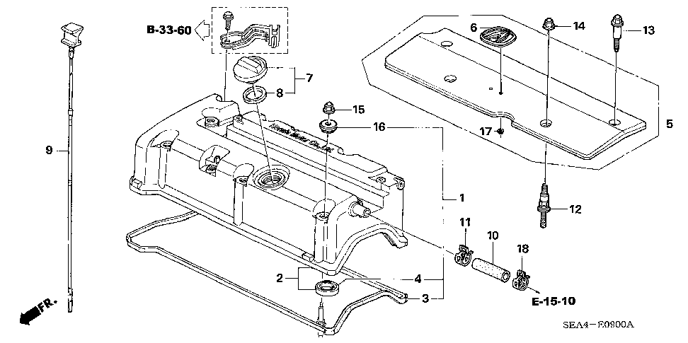 12310-RBB-A00 - COVER, CYLINDER HEAD