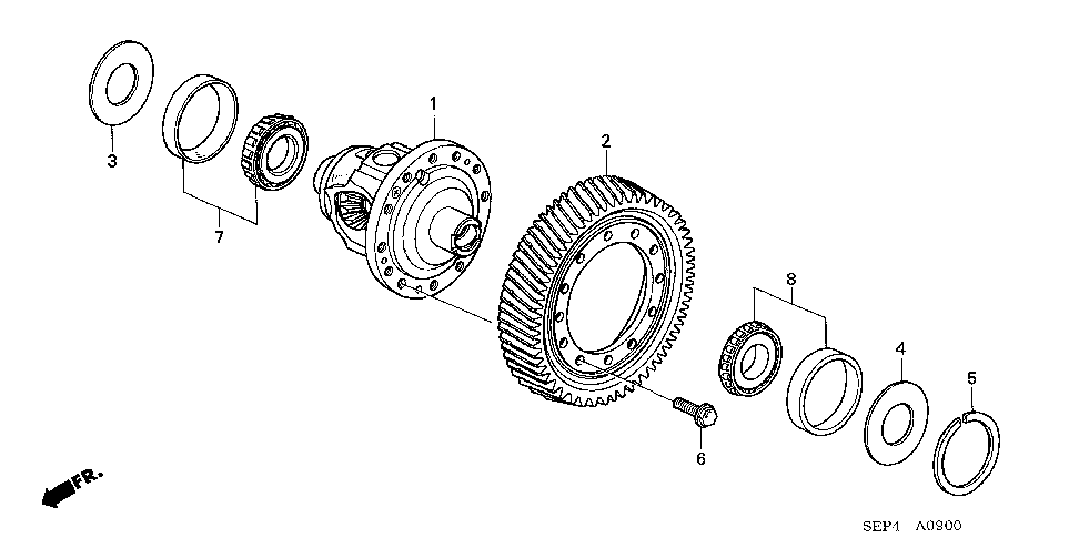 41100-RKE-000 - DIFFERENTIAL ASSY.
