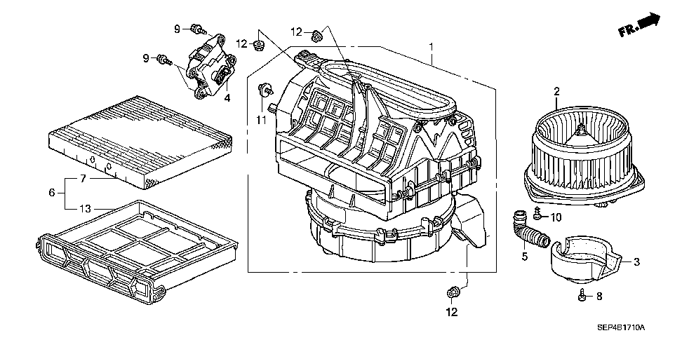 79370-SDN-A01 - HOSE, MOTOR COOLING