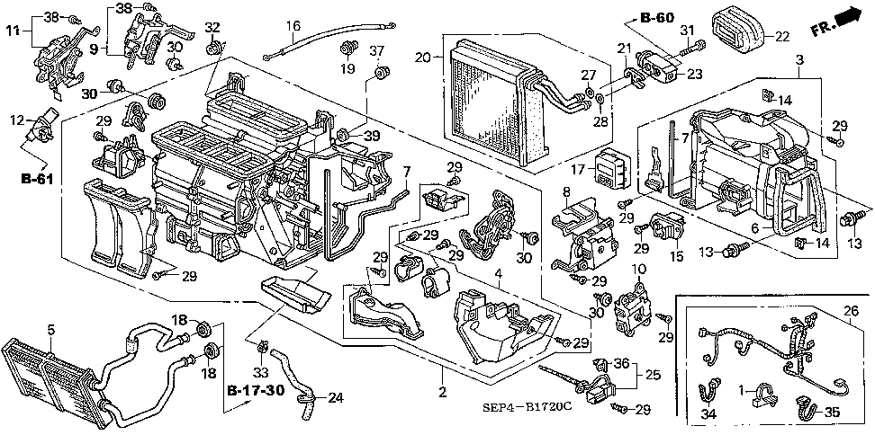 79108-SEP-A01 - COVER SET, HEATER CORE