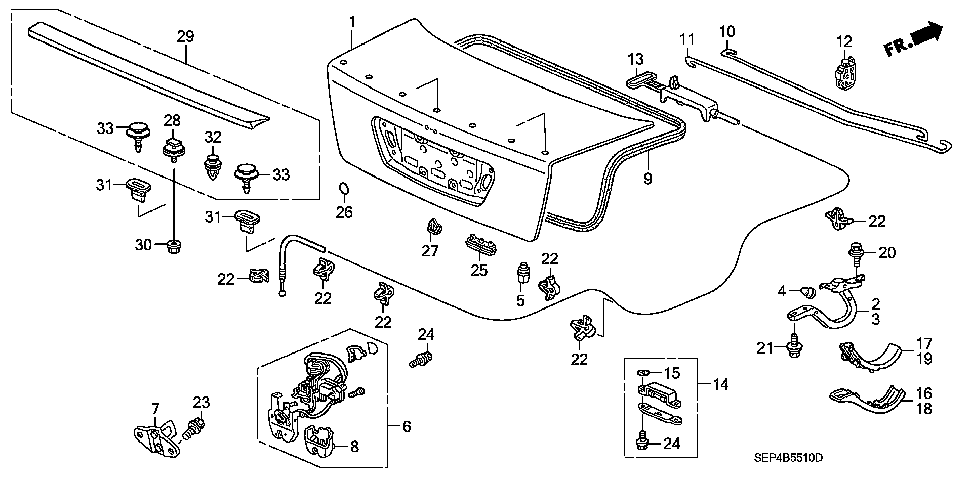 74880-SEP-A00 - CABLE, TRUNK OPENER