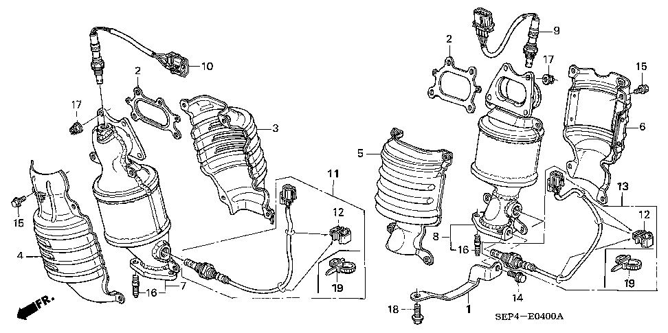 18190-RYE-A00 - CONVERTER, FR. PRIMARY