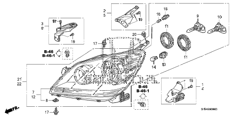 Honda Online 2006 Odyssey Headlight Parts Headlight