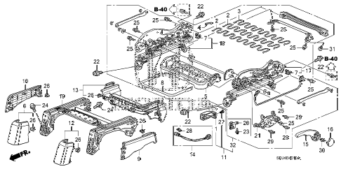 Honda online store : 2006 odyssey front seat components (l.) (manual