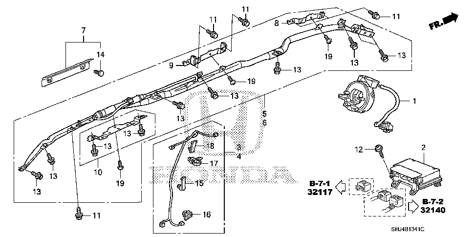 83242-SHJ-A01 - BRACKET, GRAB RAIL (SECOND)