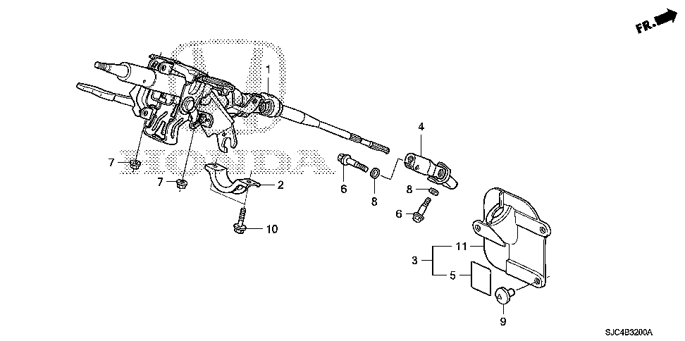 53320-SJC-A10 - COVER, STEERING JOINT