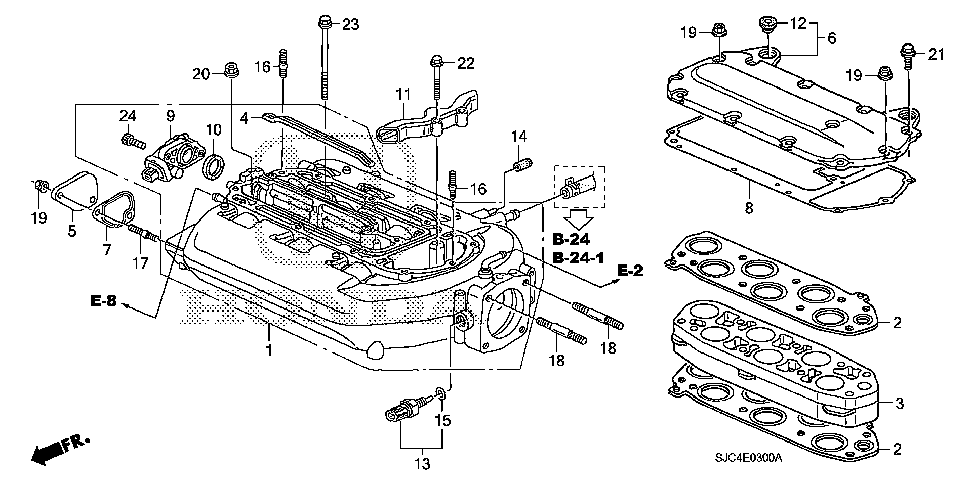 17146-RJE-A01 - GASKET, IN. MANIFOLD COVER (UPPER)