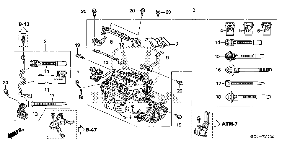 32110-RJE-A52 - WIRE HARNESS, ENGINE