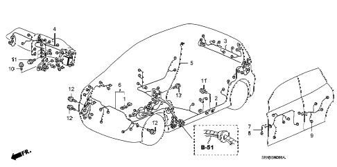 Honda online store : 2007 fit wire harness parts