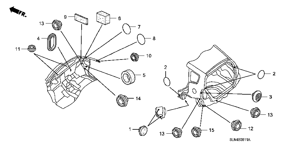 91616-SAA-000 - BLOCK, FR. PILLAR (LOWER) (INNER)