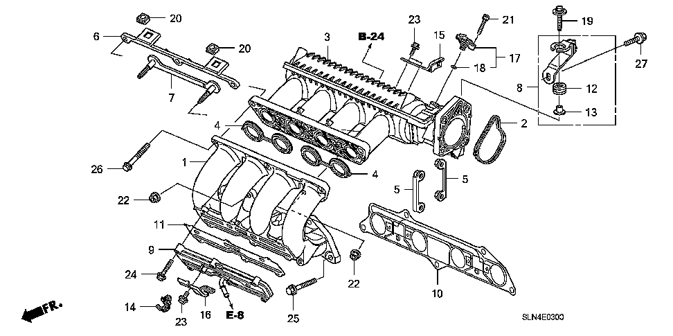 17132-RME-A00 - STAY ASSY., IN. MANIFOLD