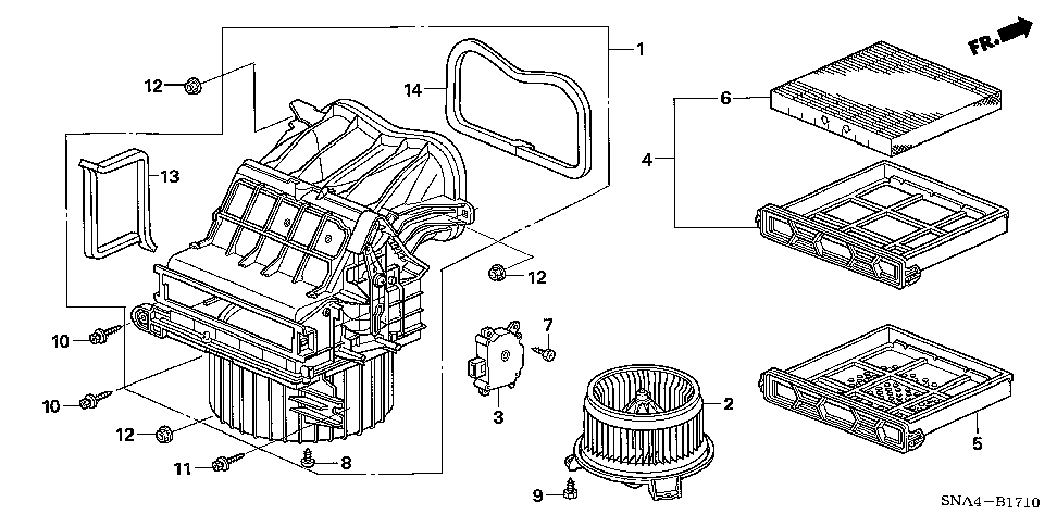 79306-SNA-A01 - SEAL, BLOWER (OUTER)
