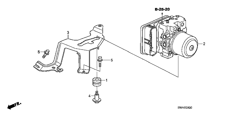 57115-SNB-G00 - BRACKET, VSA MODULATOR
