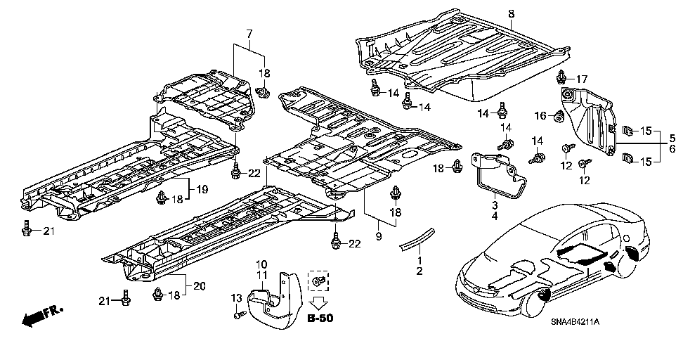 74626-SNE-A00 - COVER, L. MIDDLE FLOOR (LOWER)