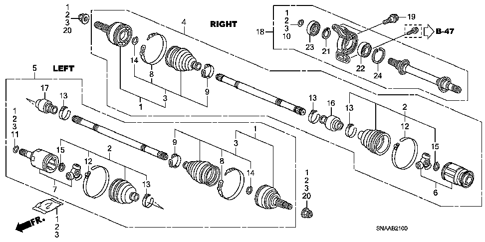 44310-SMG-305 - JOINT, INBOARD