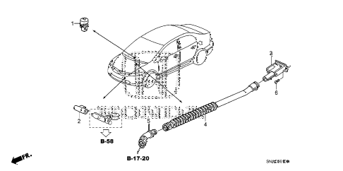 Honda online store : 2011 civic a/c sensor parts