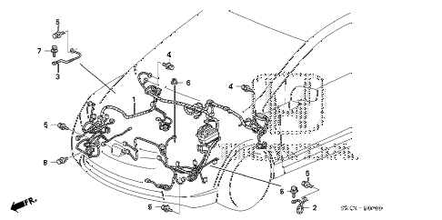 Honda online  buildup : 2006 civic wire harness (1) parts