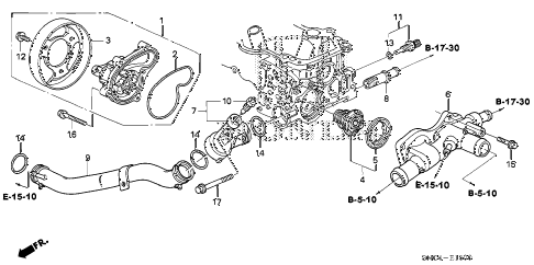 2008 honda store civic water pump