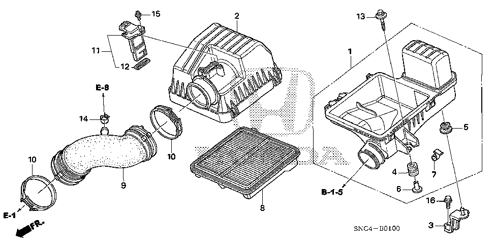 17210-RMX-000 - COVER, AIR CLEANER