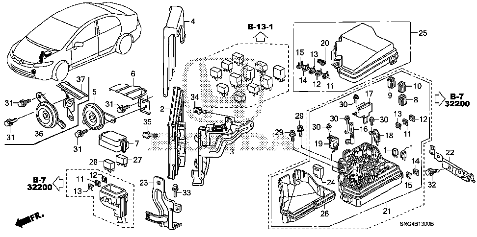 37821-RMX-000 - BRACKET, PCM