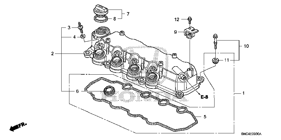 12341-RMX-000 - GASKET, HEAD COVER