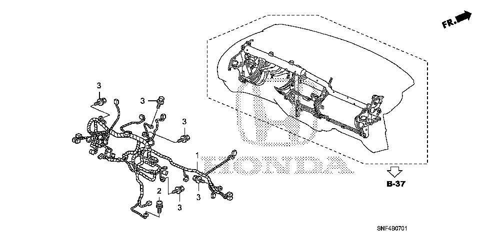 32117-SNF-A00 - WIRE HARNESS, INSTRUMENT