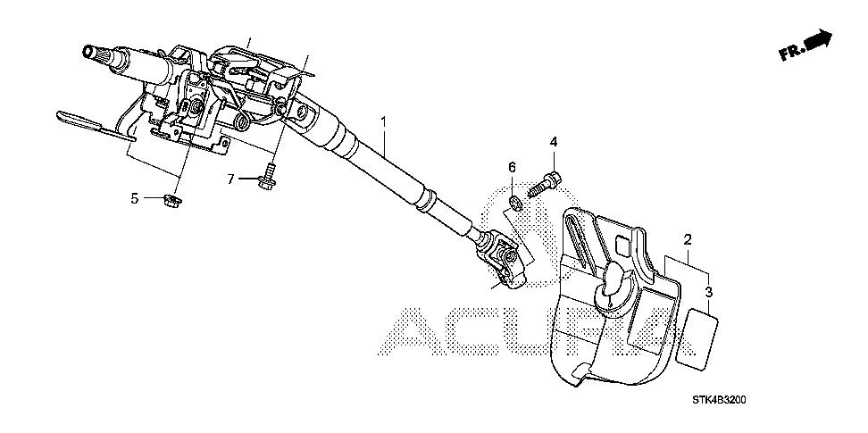 53200-STK-A04 - COLUMN ASSY., STEERING