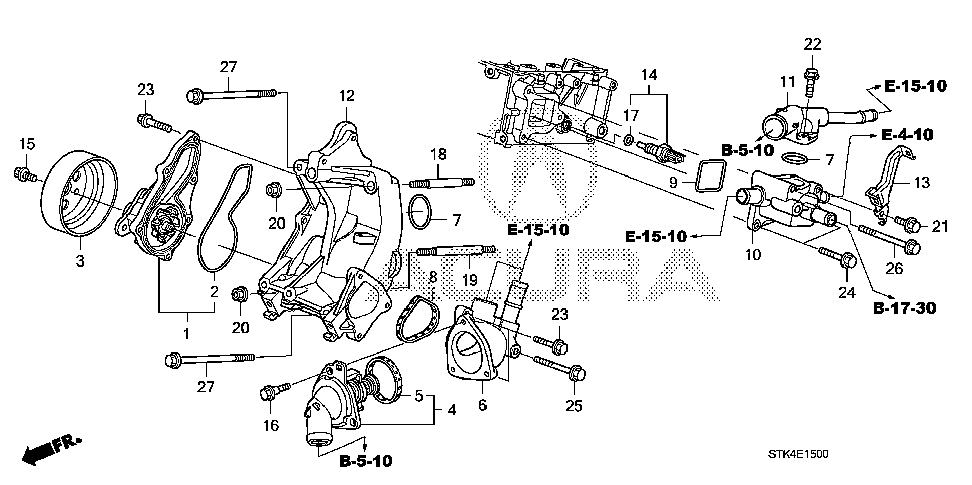 32741-RWC-A00 - STAY E, ENGINE HARNESS