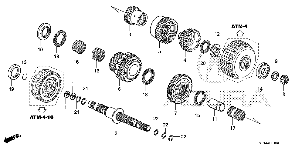 23411-RYF-000 - GEAR, SECONDARY SHAFT LOW