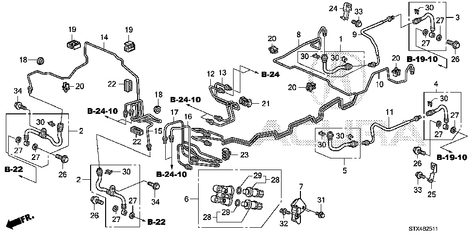 46340-STX-A51 - PIPE D, BRAKE