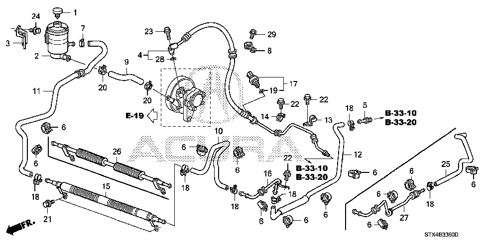 53713-STX-A03 - HOSE, POWER STEERING FEED