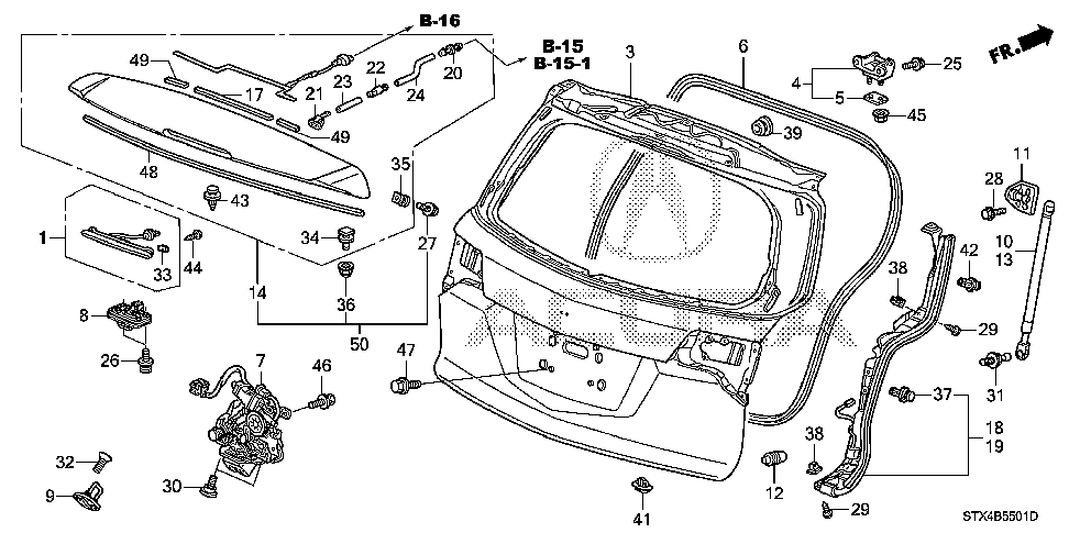 90102-STX-A01 - BOLT, WASHER (5X12)